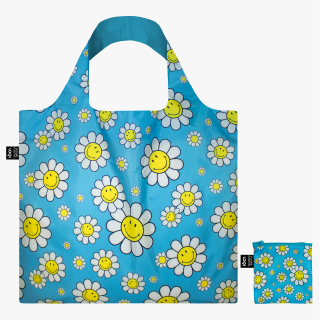 LOQI - ekologická skladacia taška - SMILEY Flowers Aquarius